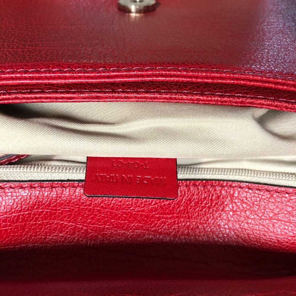 Vintage auth Burberry London red bag - Picture 5 of 8